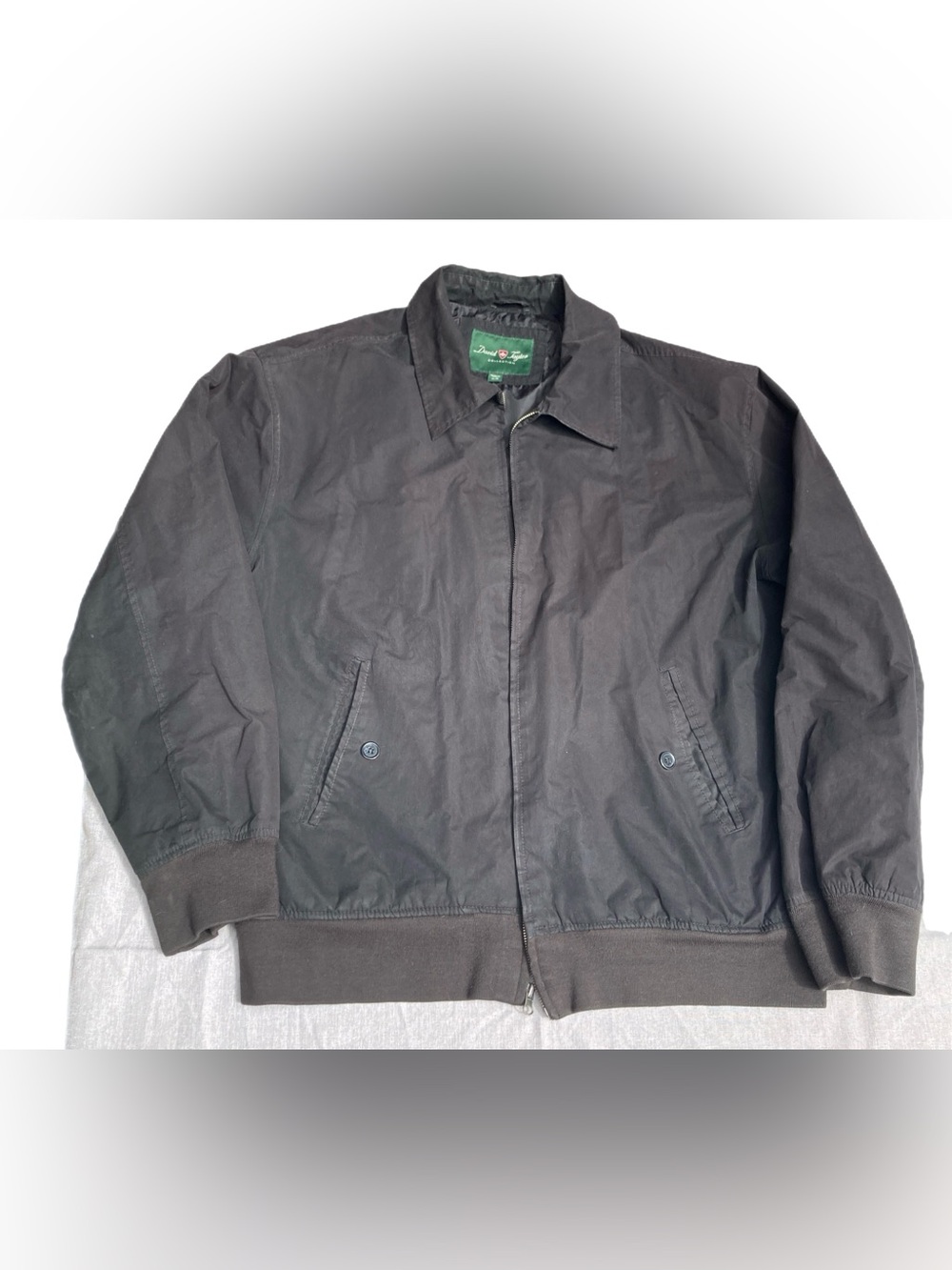 Vintage David Taylor Classic Black Harrington Jacket - Authentic Baracuta Style